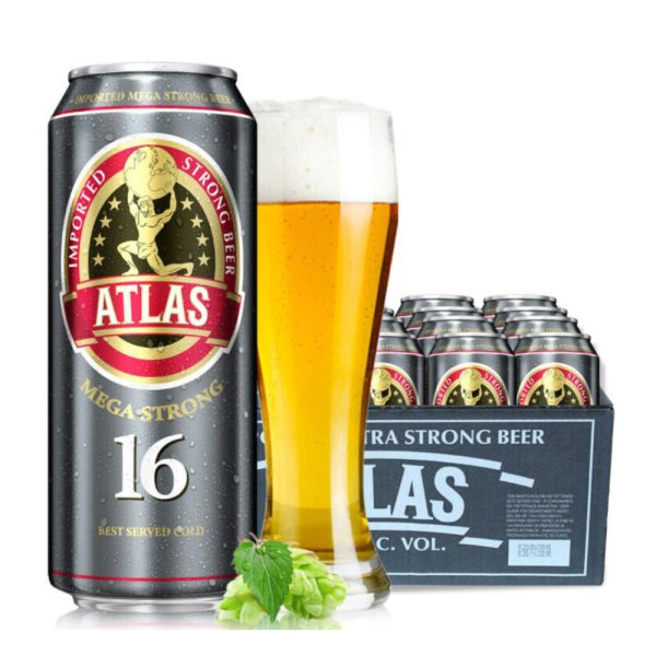 Bia Atlas Mega Strong mang thương hiệu Atlas