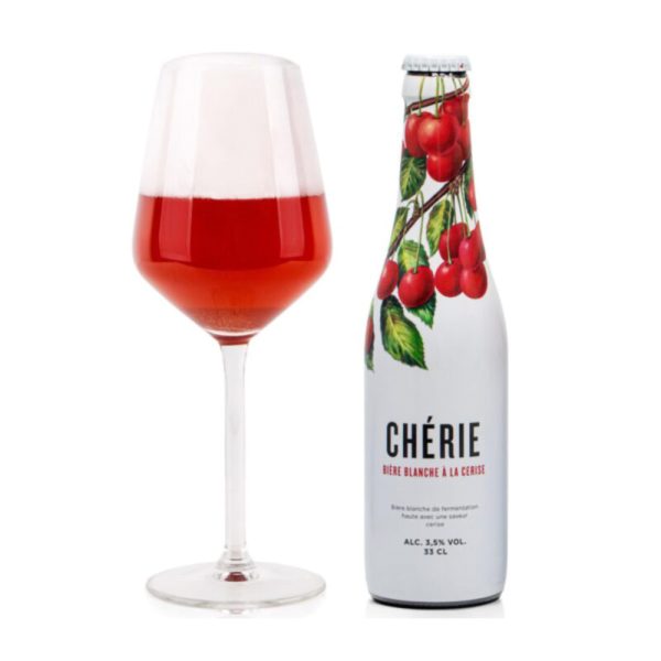 Bia Cherie Biere Blanche (vị cherry) mang thương hiệu Cherie