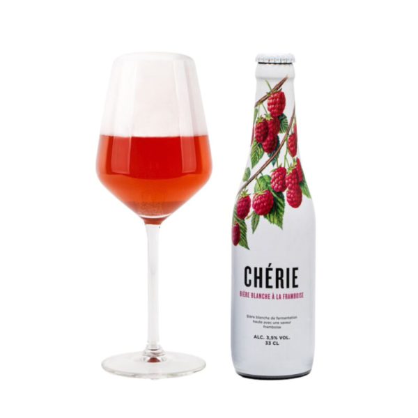 Bia Cherie Biere Blanche (vị mâm xôi) mang thương hiệu Cherie