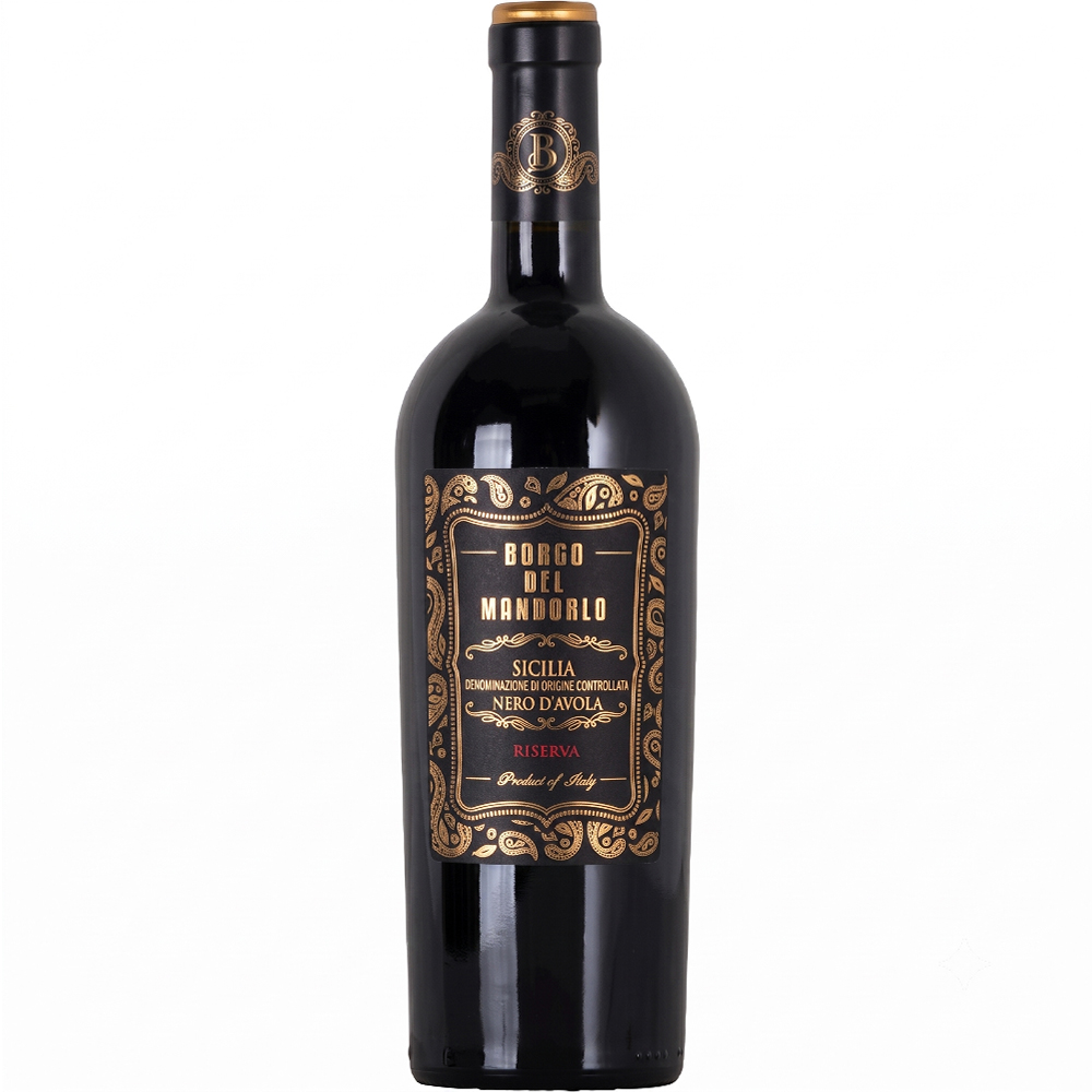 BORGO DEL MANDORLO "Riserva" | Rượu vang đỏ | Quốc gia: Ý | Xuất xứ: Sicily | Sicilia DOC Nero d’Avola | Giống nho: Nero d'Avola | Nồng độ: 14.0% | Giải thưởng: 94 | LM
