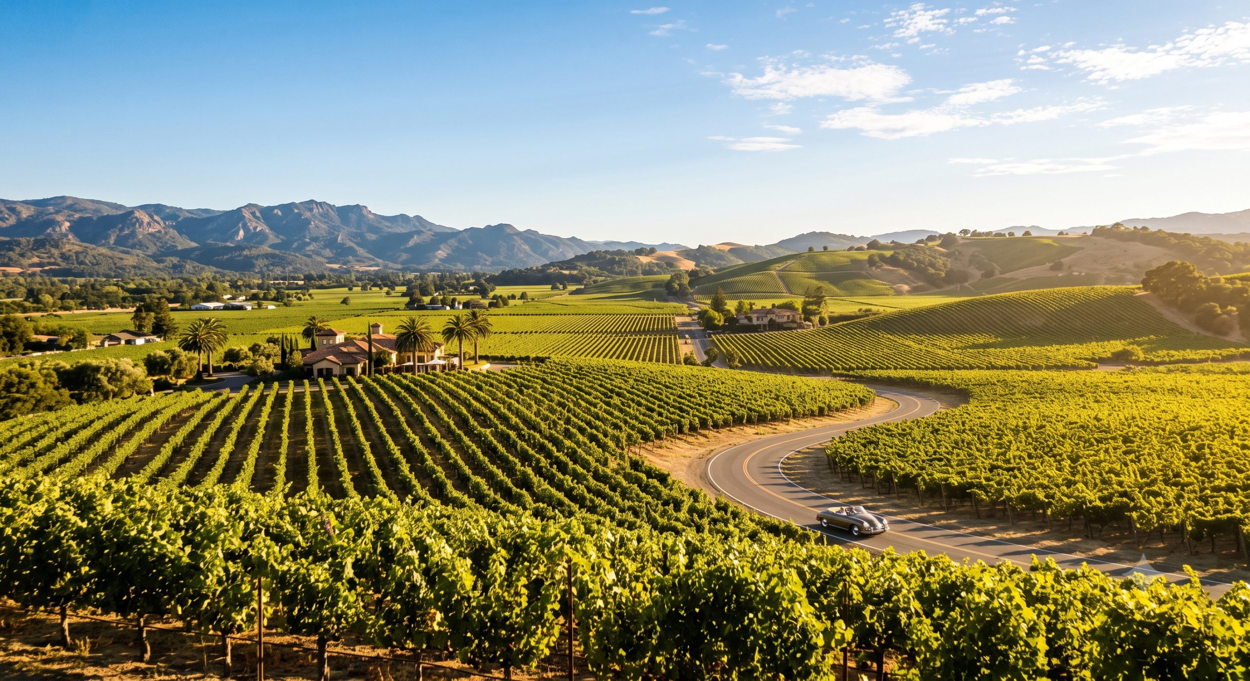 Thung lũng rượu vang Napa Valley nổi tiếng tại bang California nước Mỹ